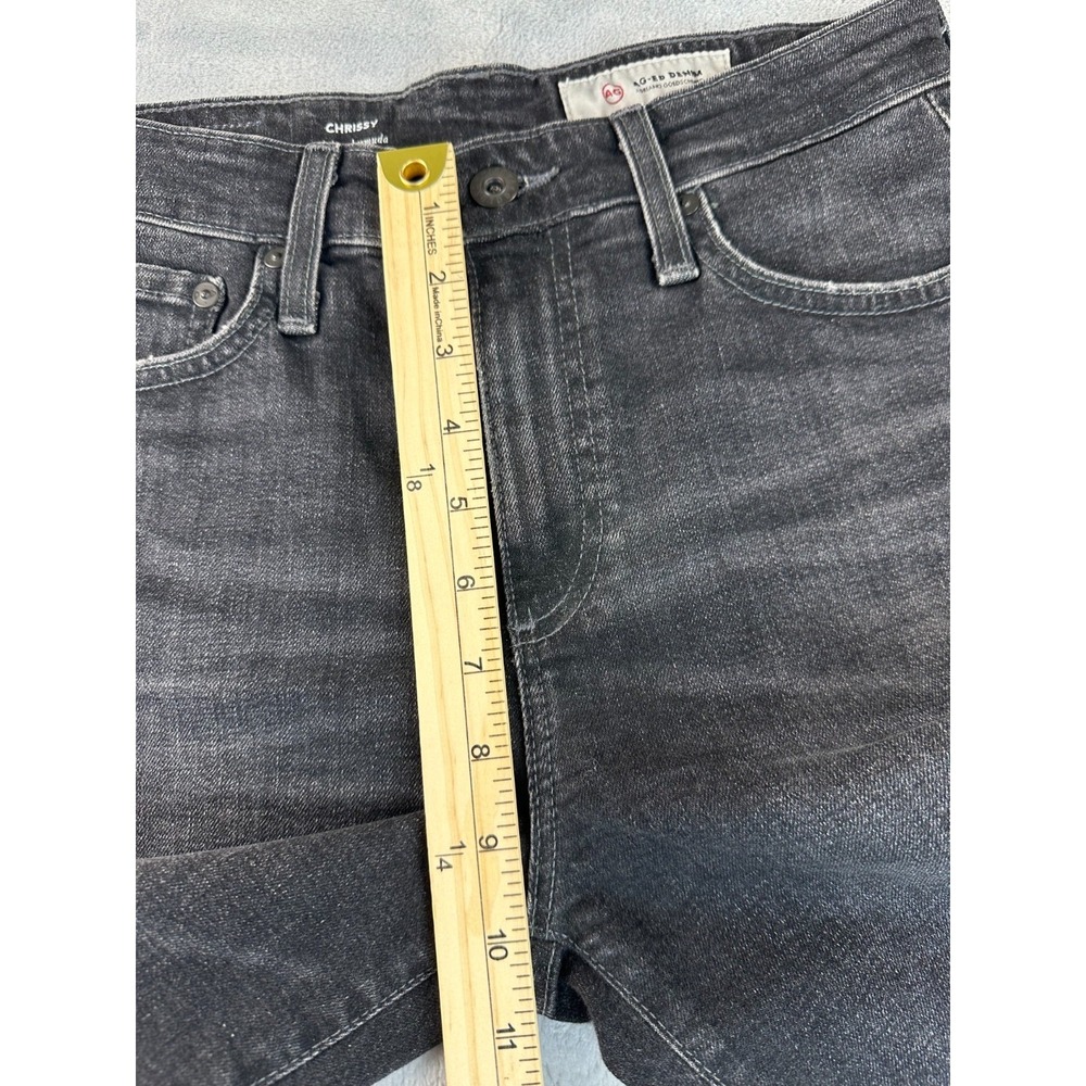 AG Adriano Goldschmied Chrissy Vintage Bermuda Jorts Womens 25 Black Distressed - Picture 11 of 12